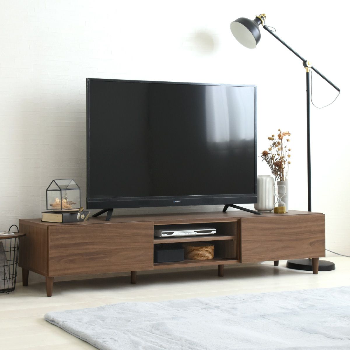 180センチ　ローテレビボード テレビ台 テレビボード 180 おしゃれ tv台 ローボード 大理石風